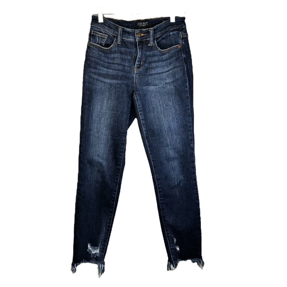 Judy Blue Slim Fit Distressed 0/24 Dark Blue Skinny Jeans Denim